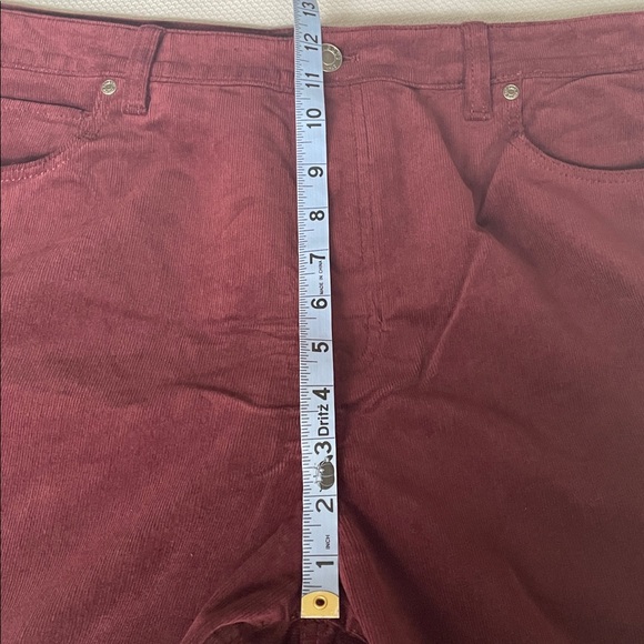 New Talbots Burgundy Straight Leg Curvy Slimming Corduroy Pants Size 16W - Picture 4 of 10
